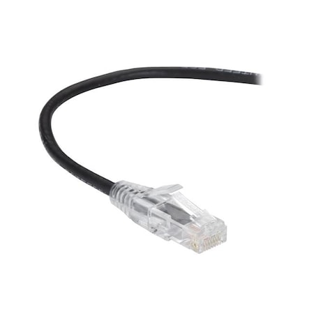 Black Box Black Box Network Services C6APC28-BK-15 PVC Slim-Net Cat6A 28-Awg 500-Mhz Stranded Ethernet Patch Cable - Unshielded; Small C6APC28-BK-15